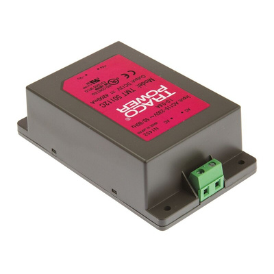 TRACOPOWER Switching Power Supply, TMT 50112C, 12V dc, 4.2A, 50W, 1 Output, 85 → 264 V ac, 85 → 370 V dc