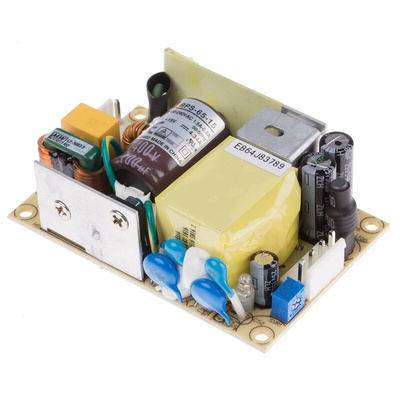 MEAN WELL Switching Power Supply, RPS-65-15, 15V dc, 4.34A, 65W, 1 Output, 80 → 264V ac Input Voltage