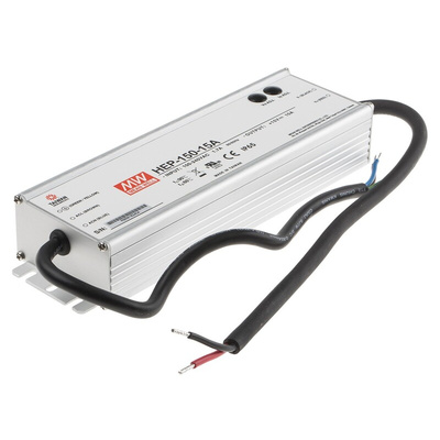 MEAN WELL Switching Power Supply, HEP-150-15A, 15V dc, 10A, 150W, 1 Output, 127 → 431 V dc, 90 → 305 V ac
