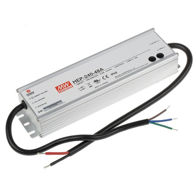 MEAN WELL Switching Power Supply, HEP-240-48A, 48V dc, 5A, 240W, 1 Output, 127 → 431 V dc, 90 → 305 V ac