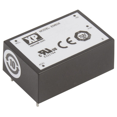 XP Power Switching Power Supply, EME05US03, 3.3V dc, 1.96A, 5W, 1 Output, 85 → 264V ac Input Voltage