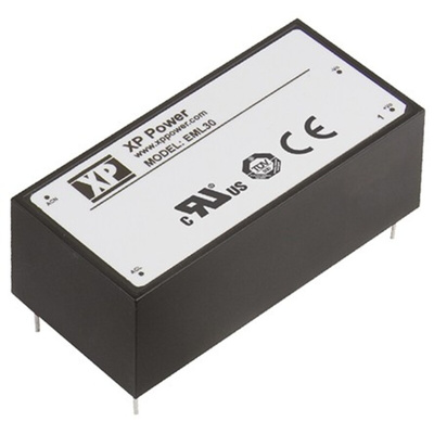 XP Power Switching Power Supply, EML30US24-E, 24V dc, 1.25A, 30W, 1 Output, 120 → 370 V dc, 85 → 264 V ac