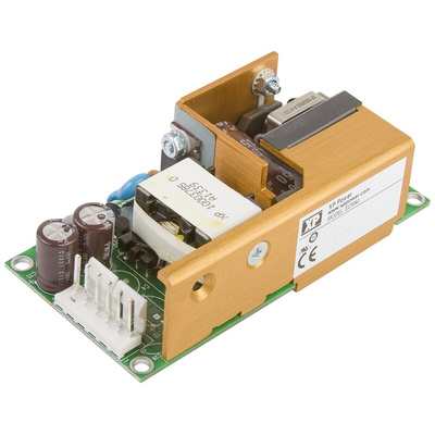 XP Power Switching Power Supply, ECM40UT34, 3.3 V dc, 5 V dc, 1.5 A, 6 A, 500mA, 40W, Triple Output, 120 → 370 V