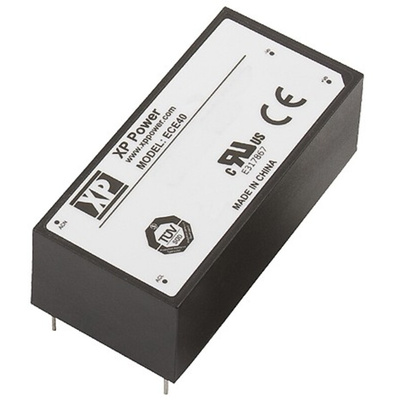 XP Power Switching Power Supply, ECE40US24, 24V dc, 1.67A, 40W, 1 Output, 120 → 370 V dc, 85 → 264 V ac
