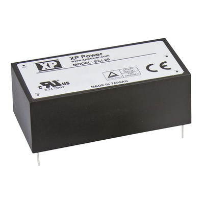 XP Power Switching Power Supply, ECL25US24-E, 24V dc, 1.05A, 25W, 1 Output, 120 → 370 V dc, 85 → 264 V ac