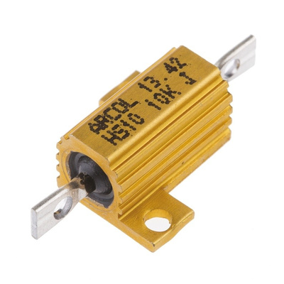 Arcol HS10 Series Aluminium Housed Axial Wire Wound Panel Mount Resistor, 10kΩ ±5% 10W