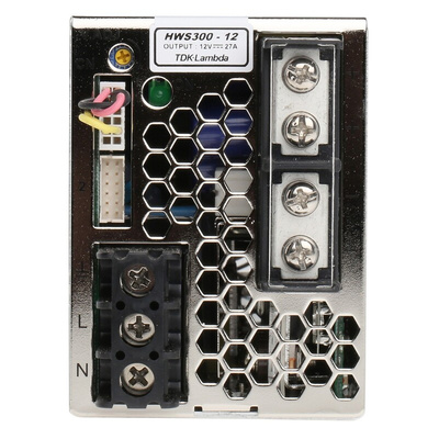 TDK-Lambda Switching Power Supply, HWS300-12, 12V dc, 27A, 324W, 1 Output, 120 → 330 V dc, 85 → 265 V ac