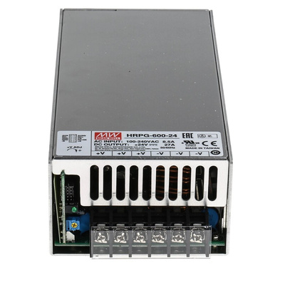 MEAN WELL Switching Power Supply, HRPG-600-24RS, 24V dc, 27A, 648W, 1 Output, 120 → 370 V dc, 85 → 264 V