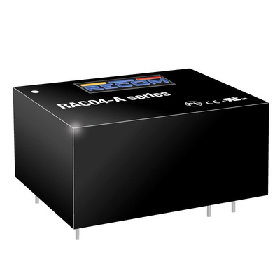 Recom Switching Power Supply, RAC04-24SA, 24V dc, 167mA, 4W, 1 Output, 90 → 264 V ac, 90 → 305 V ac Input