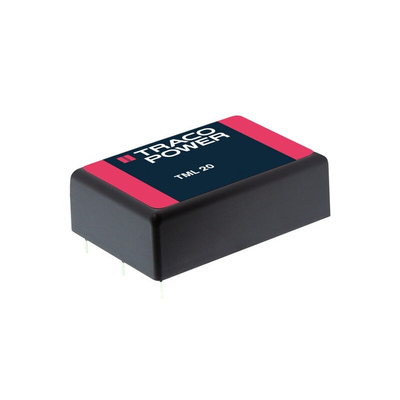 TRACOPOWER Switching Power Supply, TML 20515, 5 V dc, ±15 V dc, 2.8 A, 200mA, 20W, Triple Output, 100 → 375 V
