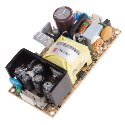 MEAN WELL Switching Power Supply, EPS-65-7.5, 7.5V dc, 8A, 60W, 1 Output, 127 → 370 V dc, 90 → 264 V ac