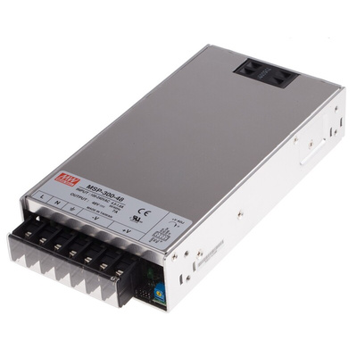 MEAN WELL Switching Power Supply, MSP-300-48, 48V dc, 7A, 336W, 1 Output, 120 → 370 V dc, 85 → 264 V ac