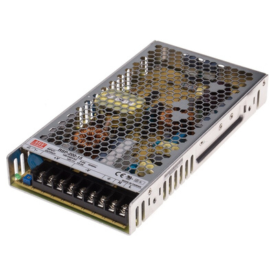 MEAN WELL Switching Power Supply, RSP-200-15, 15V dc, 13.4A, 201W, 1 Output, 124 → 370 V dc, 88 → 264 V