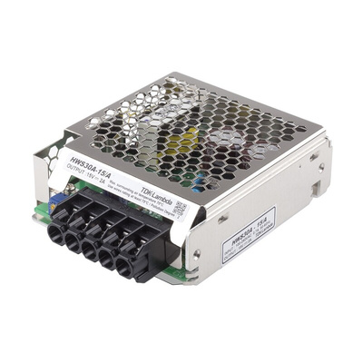 TDK-Lambda Switching Power Supply, HWS30A-15/A, 15V dc, 2A, 30W, 1 Output, 120 → 370 V dc, 85 → 265 V ac
