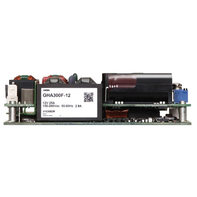 Cosel Switching Power Supply, GHA300F-12, 12V dc, 8.4A, 300W, 1 Output, 90 → 264V ac Input Voltage