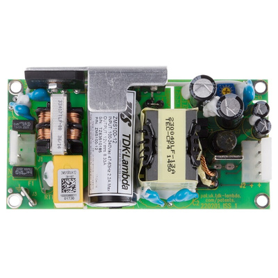TDK-Lambda Switching Power Supply, ZMS100-12, 12V dc, 6.7A, 80W, 1 Output, 85 → 264V ac Input Voltage