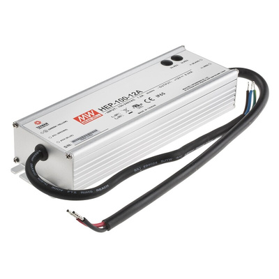 MEAN WELL Switching Power Supply, HEP-100-12A, 12V dc, 8.34A, 100W, 1 Output, 127 → 431 V dc, 90 → 305 V