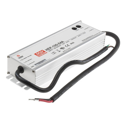 MEAN WELL Switching Power Supply, HEP-100-54A, 54V dc, 1.77A, 95.5W, 1 Output, 127 → 431 V dc, 90 → 305 V