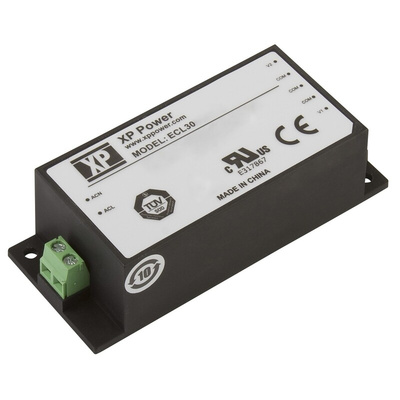 XP Power Switching Power Supply, ECL30UT02-S, 5 V dc, ±12 V dc, 3 A, 630 mA, 30W, Triple Output, 120 → 370 V dc,