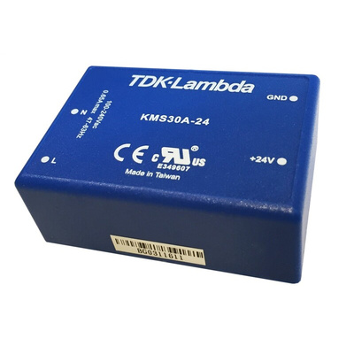 TDK-Lambda Switching Power Supply, KMS30A-5, 5V dc, 5A, 30W, 1 Output, 120 → 370 V dc, 90 → 264 V ac