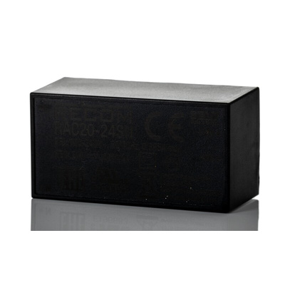 Recom Switching Power Supply, RAC20-24SN, 24V dc, 833mA, 20W, 1 Output, 120 → 370 V dc, 90 → 264 V ac