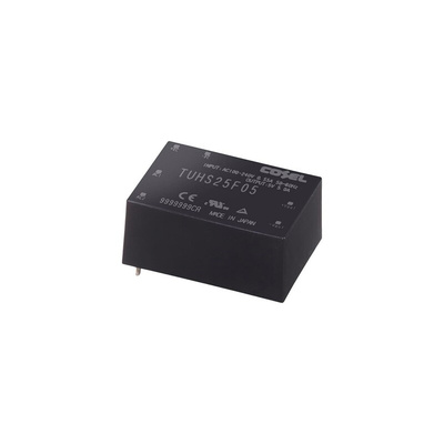 Cosel Switching Power Supply, TUHS25F24, 24V dc, 1.1A, 26.4W, 1 Output, 120 → 370 V dc, 85 → 264 V ac