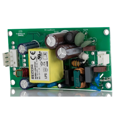 Recom Switching Power Supply, RACM60-12SK/OF/2x4, 12V dc, 5A, 60W, 1 Output, 80 → 264V ac Input Voltage