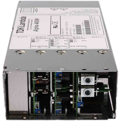 TDK-Lambda Switching Power Supply, CA400 5A12/12E24D, 5 V dc, 12 V dc, 24 V dc, 8A, 400W, Quad Output, 90 → 264V