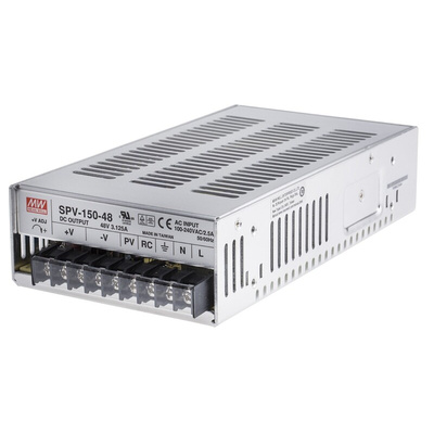 MEAN WELL Switching Power Supply, SPV-150-48RS, 48V dc, 3.125A, 150W, 1 Output, 124 → 370 V dc, 88 → 264