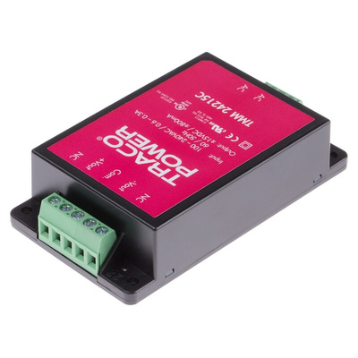 TRACOPOWER Switching Power Supply, TMM 24215C, ±15V dc, ±800mA, 24W, 1 Output, 85 → 264V ac Input Voltage