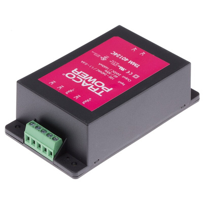 TRACOPOWER Switching Power Supply, TMM 40124C, 24V dc, 1.66A, 40W, 1 Output, 85 → 264V ac Input Voltage