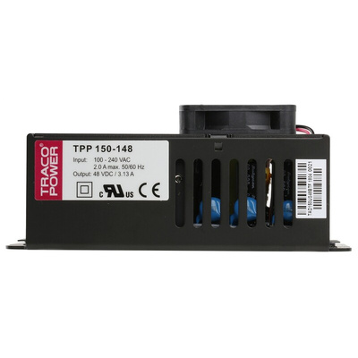 TRACOPOWER Switching Power Supply, TPP 150-148, 48V dc, 3.13A, 150W, 1 Output, 90 → 264V ac Input Voltage