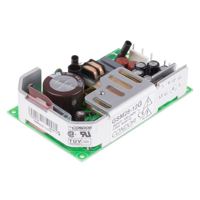 SL POWER CONDOR Switching Power Supply, GSM28-12G, 12V dc, 2.3A, 28W, 1 Output, 90 → 264V ac Input Voltage
