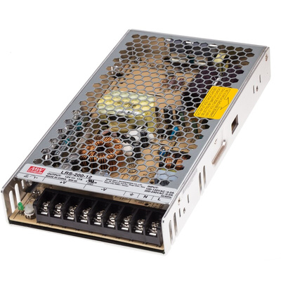 MEAN WELL Switching Power Supply, LRS-200-12RS, 12V dc, 17A, 204W, 1 Output, 180 → 264V ac Input Voltage