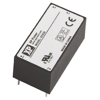 XP Power Switching Power Supply, ECE20US09, 9V dc, 2.22A, 20W, 1 Output, 120 → 370 V dc, 85 → 264 V ac