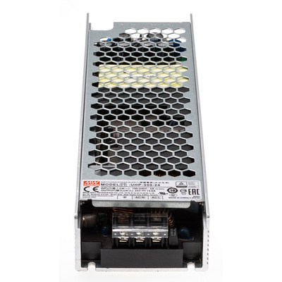 MEAN WELL Switching Power Supply, UHP-350-24, 24V dc, 14.6A, 350.4W, 1 Output, 127 → 370 V dc, 90 → 264 V