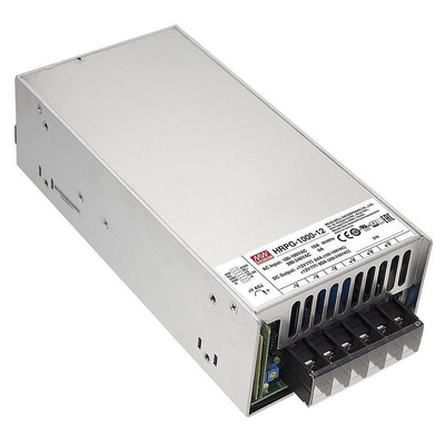 MEAN WELL Switching Power Supply, HRPG-1000-12, 12V dc, 80A, 960W, 1 Output, 127 → 370 V dc, 90 → 264 V