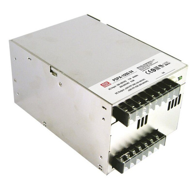 MEAN WELL Switching Power Supply, PSPA-1000-15, 15V dc, 64A, 960W, 1 Output, 127 → 370 V dc, 90 → 264 V