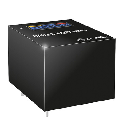 Recom Switching Power Supply, RAC3.5-12SK/277, 12V dc, 291mA, 3.5W, 1 Output, 85 → 305V ac Input Voltage