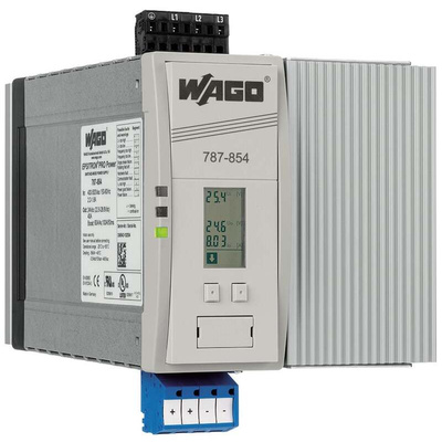 Wago Switching Power Supply, 787-854, 24V dc, 40A, 960W, 400 → 500V ac Input Voltage