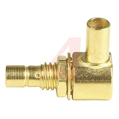 Cinch Connectors 50Ω Right Angle Cable Mount SMB ConnectorBulkhead Fitting, jack