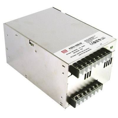 MEAN WELL Switching Power Supply, PSPA-1000-12, 12V dc, 80A, 960W, 1 Output, 127 → 370 V dc, 90 → 264 V