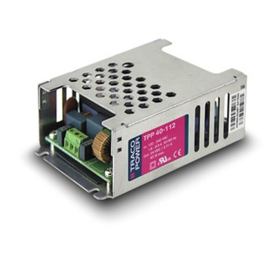 TRACOPOWER Switching Power Supply, TPP 40-105A-J, 5V dc, 8A, 40W, 1 Output, 120 → 370 V dc, 85 → 264 V ac
