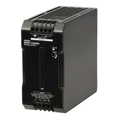 Omron Switching Power Supply, S8VK-T24024-400, 24V dc, 10A, 240W, 480V ac Input Voltage