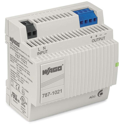 Wago Switching Power Supply, 787-1021, 12V dc, 6.5A, 78W, 100 → 240V ac Input Voltage