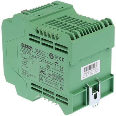 Phoenix Contact 100 → 240V ac Input DIN Rail Uninterruptible Power Supply (48W), MINI-DC