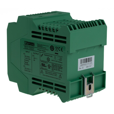Phoenix Contact 85 → 264 V ac, 100 → 350V dc Input DIN Rail Uninterruptible Power Supply (48W), MINI-DC