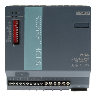 Siemens 24V dc Input DIN Rail Uninterruptible Power Supply (360W), SITOP UPS500S