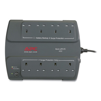 APC 230V Input Wall Mount Uninterruptible Power Supply, 400VA (240W), Back-UPS ES