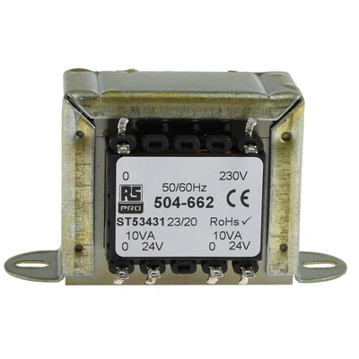 RS PRO 20VA 2 Output Chassis Mounting Transformer, 24V ac